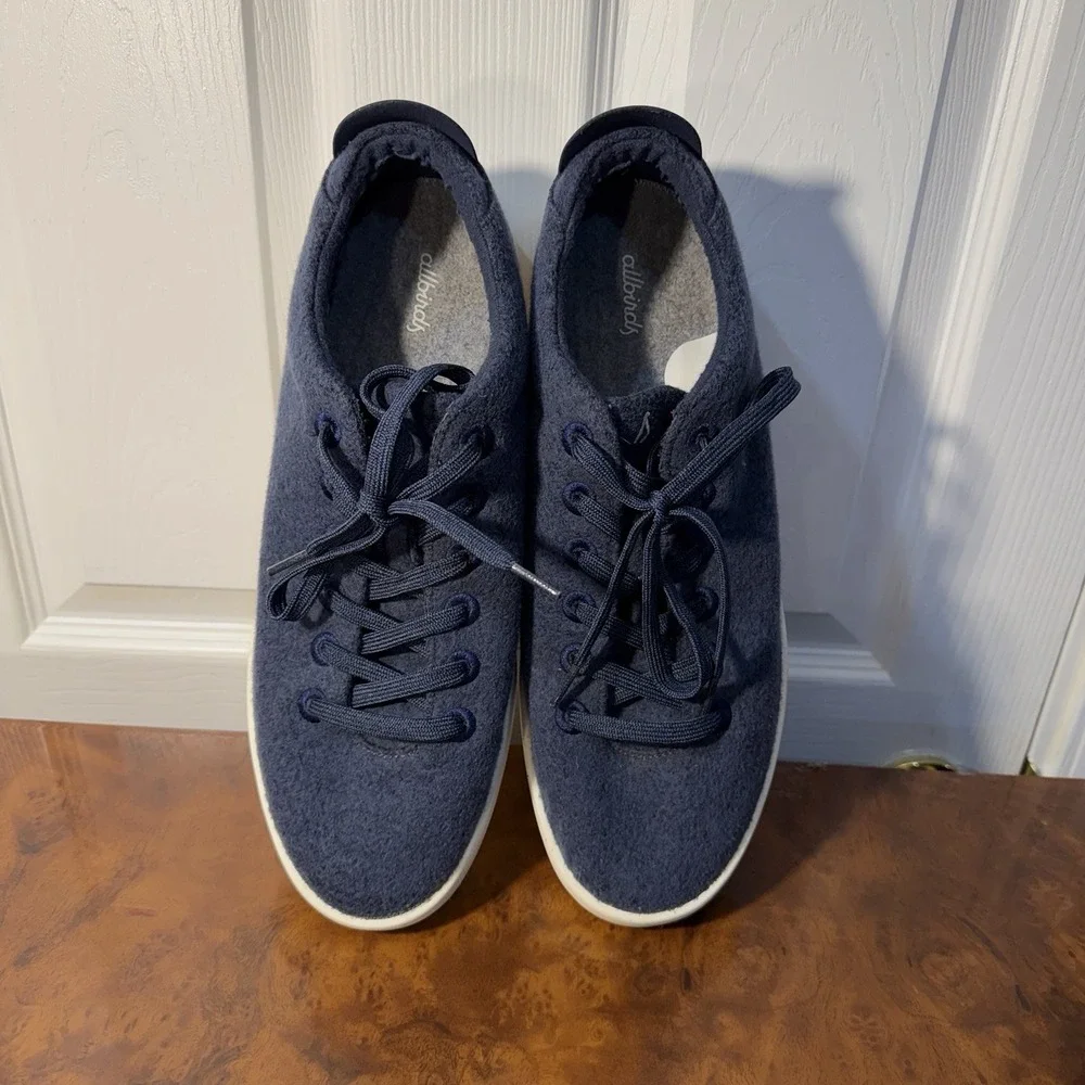 Allbirds Men's Navy Blue Wool Piper Sneakers‎ Size 13 Lace Shoes